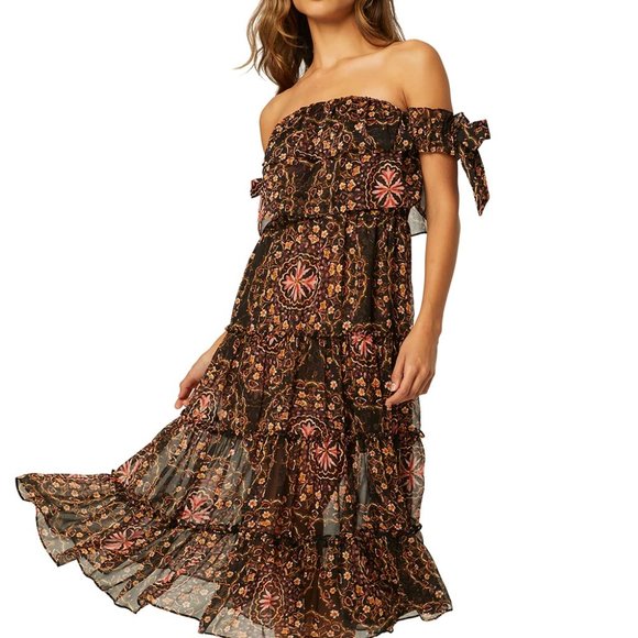 NEW Misa Los Angeles Micaela Printed Dress, Medium